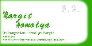 margit homolya business card